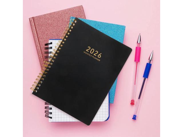 A5 Daily Agenda Journal Hard Cover 2026 Planner Small Weekly Monthly Calendar Notebook Travel-Friendly Daily Organizer Office