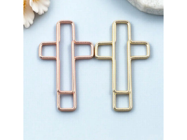 100Pcs Unique Cross Shape Paper Clips l Document Clips Wide Application for Office School Photos Letters Marking
