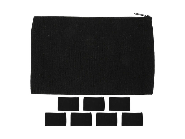 8Pcs Big Capacity Pencil Pouch Canvas Zipper Pencil Case Aesthetic Blank Surface for Students Teens Professionals Marker Pen