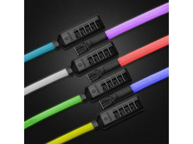 Desktop Computer Hub 5-Way Magnetic Cooling Fan Hub Splitter Rgb Led Extension Cable For Pc Case Support Multiple