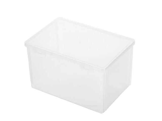 Clear Plastic Stackable Cd Box Large Capacity Disc Organizer for Home Office Desktop Case with Lid 8.3x5.7