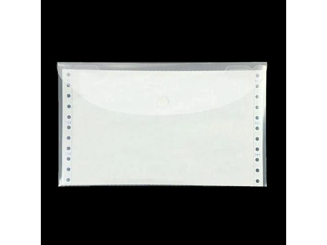 20Pcs Transparent PP Receipt Organizer Bag Lightweight Reusable Document Holder for Invoices Bills Coupons Stickers Credit Cards