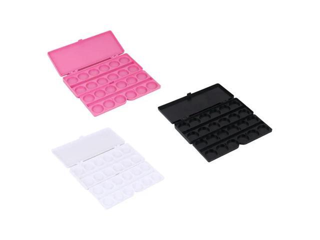 3Pcs 24 Grids Pigment Tray Set Professional Paint Mixing Plate for Nail Art Manicure Watercolor Use Easy Clean Compact Design