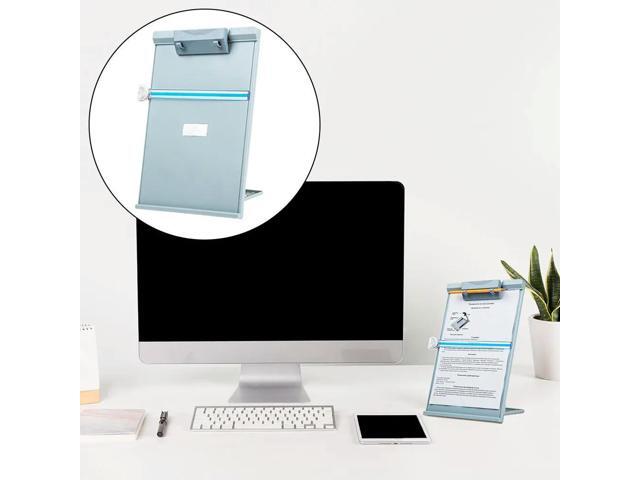Desktop Book Stand Light Grey Foldable Plastic Reading Rack Adjustable Angle Document Holder for Students Hands Free Book Holder