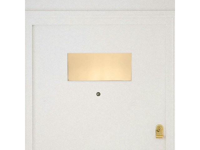 2Pcs l Door Sign Plate Blank Adhesive Brushed Stainless Steel Office Name Plate Wall Apartment Hotel School
