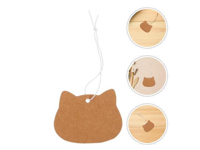 200Pcs Kraft Paper Blank Price Tags Elastic String Writable Hang Tags for Clothing Jewelry Handmade Crafts Display