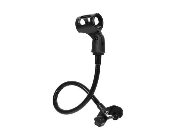 1Pcs Premium Goose Neck Microphone Stand Clip Mount Adjustable Mic Holder Compatible with Most Mics for Broadcasting Karaoke
