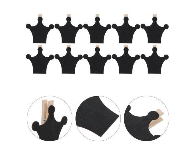 50Pcs Mini Chalkboard Clips Wooden Blackboard Tags Reusable Food els Memo Holders Decorative Signs for Weddings Buffet Table
