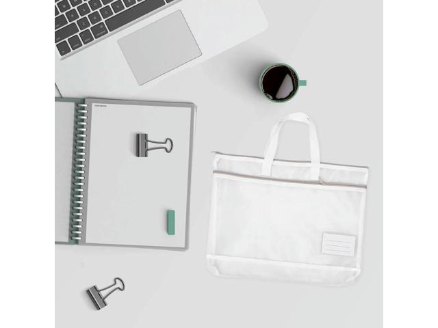 2Pcs A3 Large Capacity Document Bag Nylon Zipper Portfolio Pouch Organizer for Art Posters Travel Office