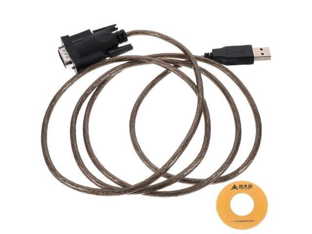 1Pcs USB to Com Serial Cable 9 Pin Adapter Compatible for Computer Serial Devices Driver Free Stable Data