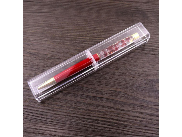 20Pcs Clear Plastic Pen Holder Compact Pen Case Tube for Ballpoint Pencil Gift Box Display Ballpoint Boxes