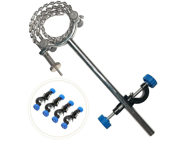 4Pcs Aluminum's Stand Clamp Holder Adjustable Cross Clamp oratory Supplies Boss Head Angle Holder