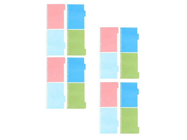 12Sets Colorful Plastic Binder Dividers with Write-on Tabs for Indexing Flagging Referencing Notebooks Files Books Planners