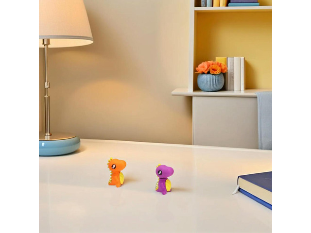 48Pcs Animal Shaped Cartoon Erasers Soft Dinosaur Mini Erasers for School Art Drawing Classroom Use Cartoon Eraser