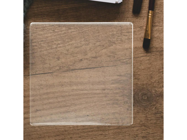 2Pcs Reusable Gel Printing Plate Set Transparent Acrylic Printmaking Supplies for Art Journaling Scrapbooking Craft Block