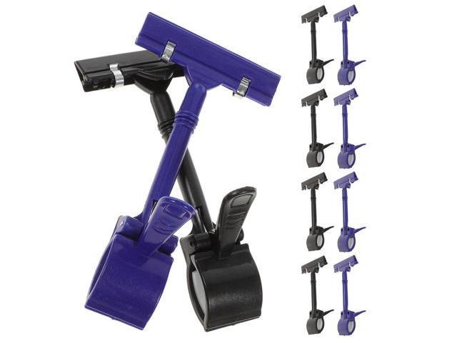 10Pcs Price Tag Holder Double Clip Plastic Sign Holders for Retail Store Exhibitions Restaurants Supermarkets Sign Display
