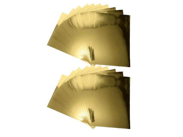 5Packs Mirror Cardstock A4 Size Gold llic Paper for DIY Crafts Handmade Scrapbooking Origami Flexible Folding Paper