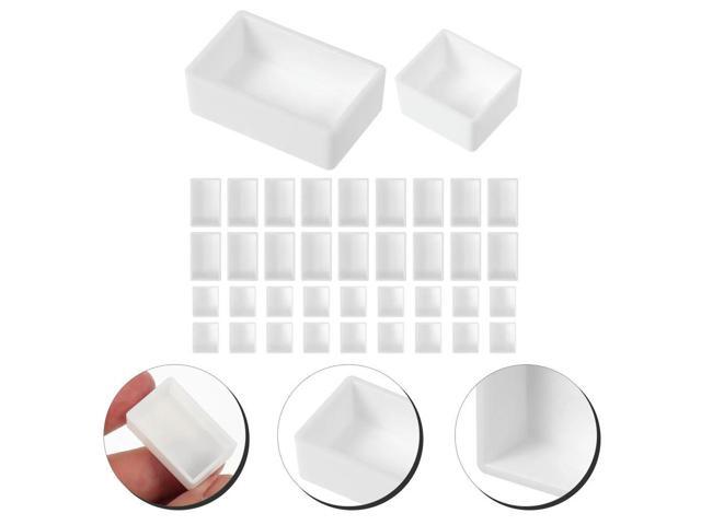 1 Set Empty Watercolor Pans Plastic Paint Pans For Diy Painting Drawing Supplies Acrylics Oils Artists Students White