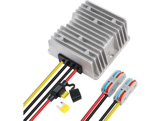 20A 240W DC 18V 20V 24V 36V 48V to 12V Step Down Converter with Fuse Voltage Regulator Buck Reducer Power Converter Waterproof Transformer for.
