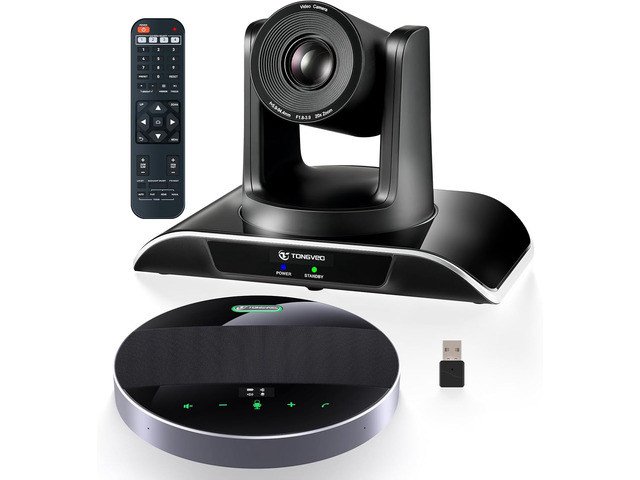 20x Zoom Conference Room Camera System TONGVEO All-in-1 Video and Audio Conferencing System 20X Optical Zoom USB3.0 HDMI PTZ Camera and Conference...