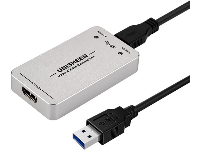 1080P60 HDMI Video Capture CardUSB 3.0 HDMI Video Capture Device, Full HD for Game Recording, Live Streaming Broadcasting