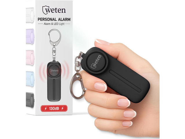 Personal Alarm Keychain for Women Self Defense - Loud Safety Whistle Alert Device with LED Light 130 dB Emergency Security Handheld Siren Key...
