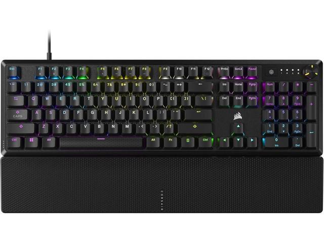 K70 CORE RGB Mechanical Wired Gaming Keyboard with Palmrest Pre-Lubed MLX Red Linear Switches, SOCD, ABS Double-Shot Keycaps, Sound Dampening,...