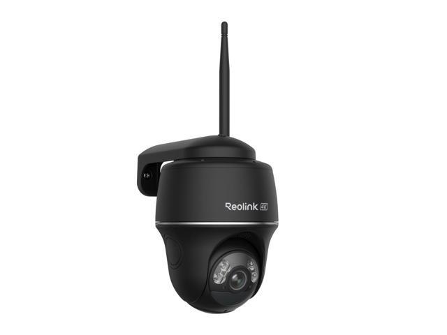 Reolink 4K 8MP Black Battery Camera Wireless Pan & Tilt Standalone with Spotlights, 5/2.4 GHz Dual-Band WiFi, Person/Vehicle Detection