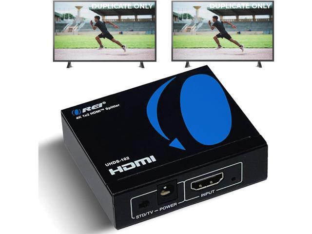 UltraHD 4K @ 60 Hz 1 x 2 HDMI Splitter 1 in 2 Out (2 Port) 4:4:4 8-bit - Does Not Bypass HDCP, 18 Gbps, 4K HDMI Splitter