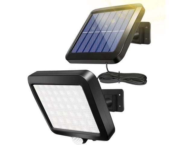 Solar Wall Lights Outdoor with Motion Sensor, 56 LEDs Ultra Bright IP65 Waterproof Separable Solar Porch Light, 16.4 ft Cord Security Light for.