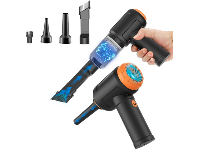 Meudeen Air Duster - Computer Vacuum Cleaner - for Keyboard Cleaning - Cordless Canned Air - 110000RPM Powerful PC Cleaner(Air-01)