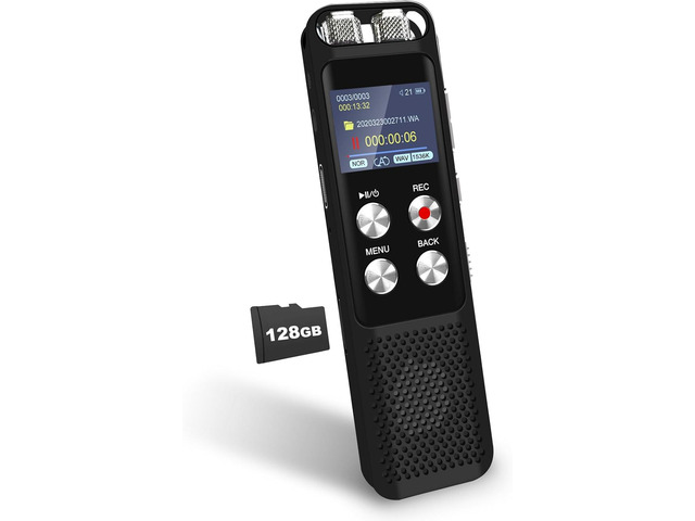 136GB Digital Voice Recorder: Voice Activated Recorders with Playback, Audio Recording Device for Lectures Meetings, Dictaphone Sound Portable Tape...
