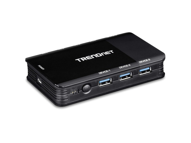TRENDnet 4 Computer 4-Port USB 3.1 Sharing Switch, TK-U404 Flash Drive Sharing, Scanners, Printers, Mouse, Keyboard, Windows & Mac Compatible
