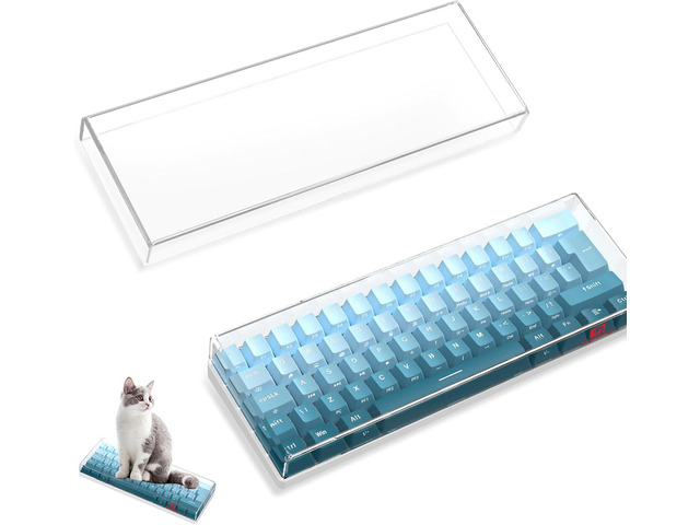 ZIYOU LANG KC01 Acrylic Clear Transparent Keyboard Cover(11.5*4.1*1.14) Dustproof,Waterproof,Anti-hit,Anti-cat,Protective Case for 60% Small...