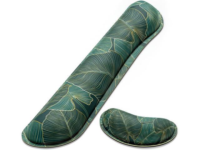 Dapesuom Enlarge Keyboard Wrist Rest, Memory Foam Wrist Cushion for Desk Mats Support, Cute Pain Relief Keyboard Mouse Pad Rests Set with Non-Slip...