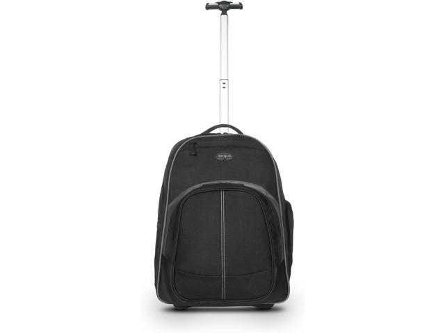 Targus 16 Inch Compact Rolling Backpack, Black - Wheeled Travel Bag Fits Laptops Up to 16