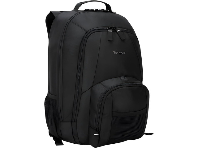 Targus 16 Inch Groove Laptop Backpack, Black - Fits Most Laptops up to 16', Water Resistant Travel Backpack for Business Commuters and Travel (CVR600)