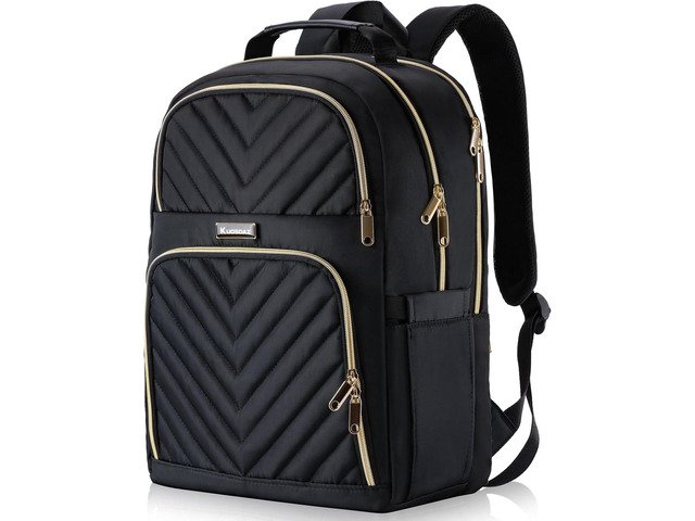 Laptop Backpack for Women, School Backpack for Teen Girls 15.6 Inch Quilted Work Backpack Purse, Large Anti-theft Bookbag for Students, Casual...