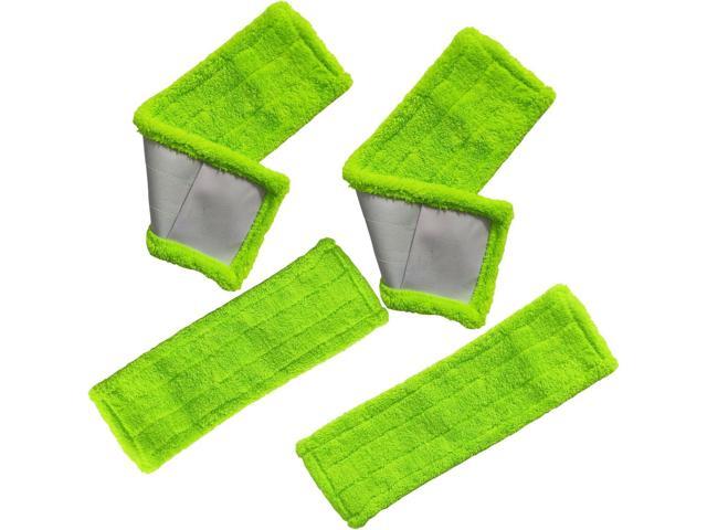 4 Pack Reusable Mop Pads Compatible with 3M Scotch-Brite M-005 Floor Mops, Microfiber Hardwood Floor Mop Pads Wet or Dry Use mop,Fit for Folding...