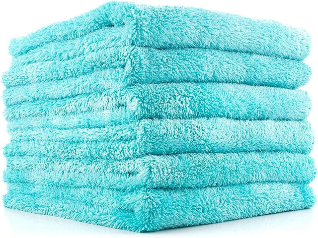 The Rag Company - Eagle Edgeless 450 (6-Pack) Professional Korean 70/30 Blend Super Plush Microfiber Detailing Buffing Polishing Drying Towels for...