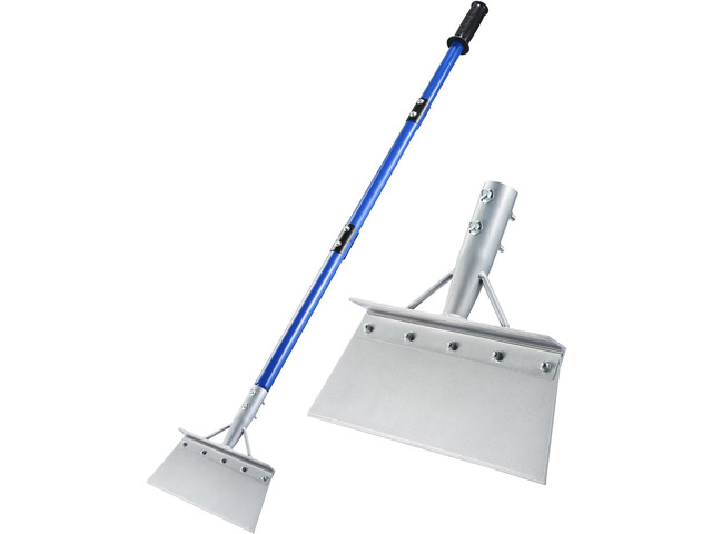 Heavy Duty Snow Shovel with 52' Adjustable Handle - Multifunctional Ice Scraper & Garden Tool, Steel Blade for Snow Removal, Driveway & Sidewalk...