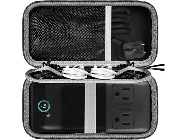 Comecase Travel Case for Anker 727/ Prime 6-in-1 USB C Charging Station Hard Shell, Mesh Pocket and Elastic Cable Slots for Travelers, Business...