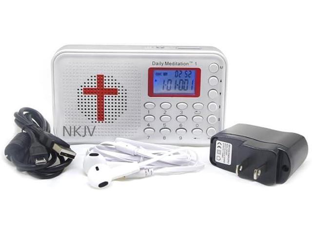 NKJV Audio Bible Player - New King James Version Electronic Talking Bible, Includes Charger and Earphone, Portable, convenient to listen at...