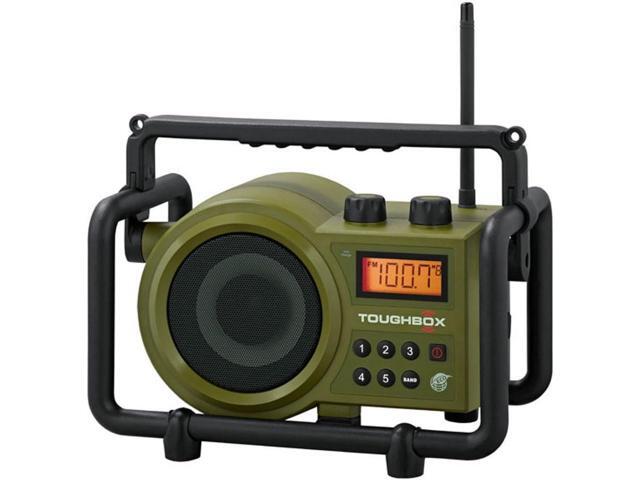 Sangean TB-100 TOUGHBOX FM/AM/Aux Ultra-Rugged Digital Rechargeable Radio, Green