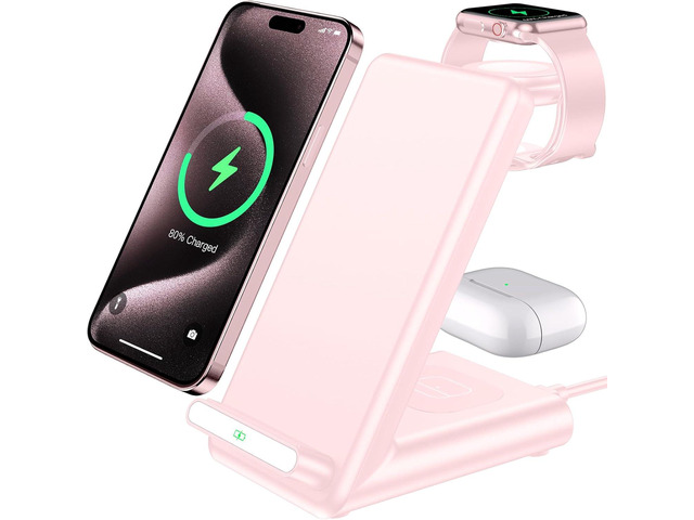 Wireless Charging Station,3 in 1 Charging Stand for Apple Multiple Devices Fast Wireless Charger for Apple Watch Ultra 11 10 9 8 7 6 SE 5 4 3,... Wireless Charging Station,3 in 1 Charging Stand for Apple Multiple Devices Fast Wireless Charger for Apple Watch Ultra 11 10 9 8 7 6 SE 5 4 3,...
