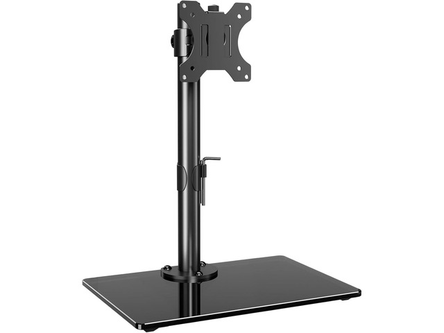 MOUNT PRO Single Monitor Stand Fits Max 32 inch Screen, Free-Standing Computer Desk Stand, Display Mount with Height Adjustable, Swivel, Tilt,...