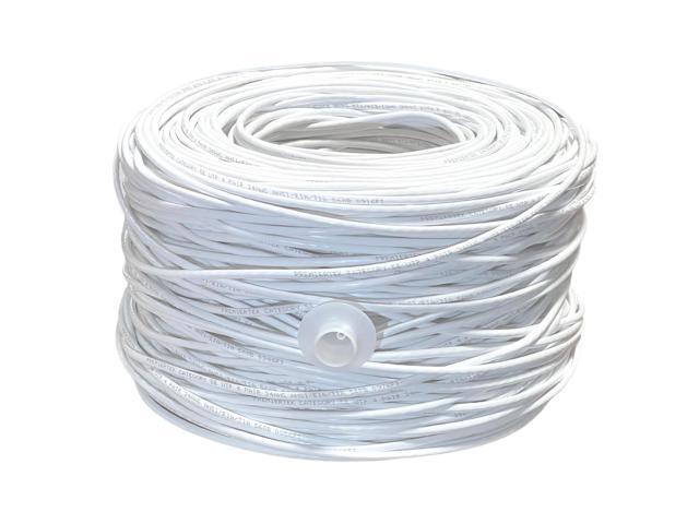 Premiertek 1000 Ft Cat5e 24AWG CCA UTP Solid 4-Pairs Network Ethernet LAN Cable Bulk White (CAT5E-1KFT-W)