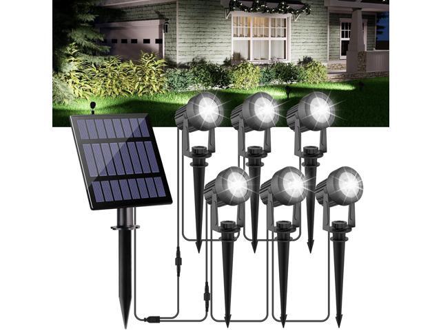 Solar Spot Lights Outdoor, Landscape Spotlights IP65 Waterproof 9.8ft Cable, Dusk to Dawn Solar Uplights for Trees Garden Yard Driveway Porch.