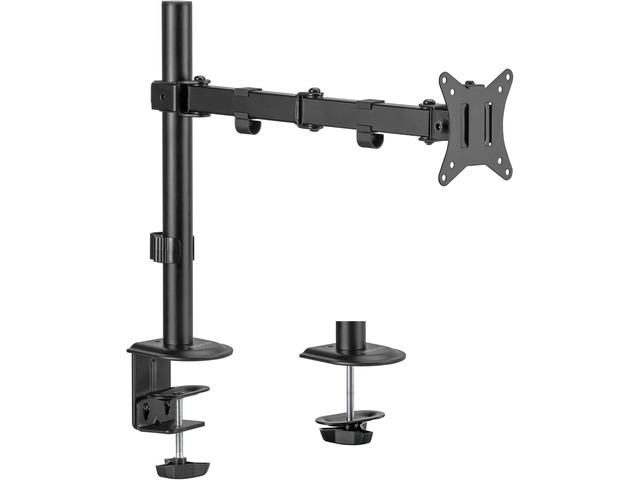 Mount-It! Single Monitor Arm Desk Mount for 17-32 Inch Screens, Black Full motion arm with tilt, swivel & rotate, VESA compatible, clamp or...