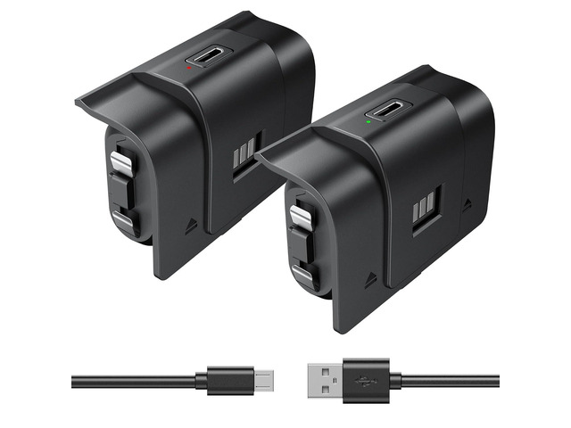 6amLifestyle Rechargeable Xbox Controller Battery Pack, Play and Charge Kit Compatible with Xbox Series X S, Xbox One S X Elite Controllers,2 Pack...